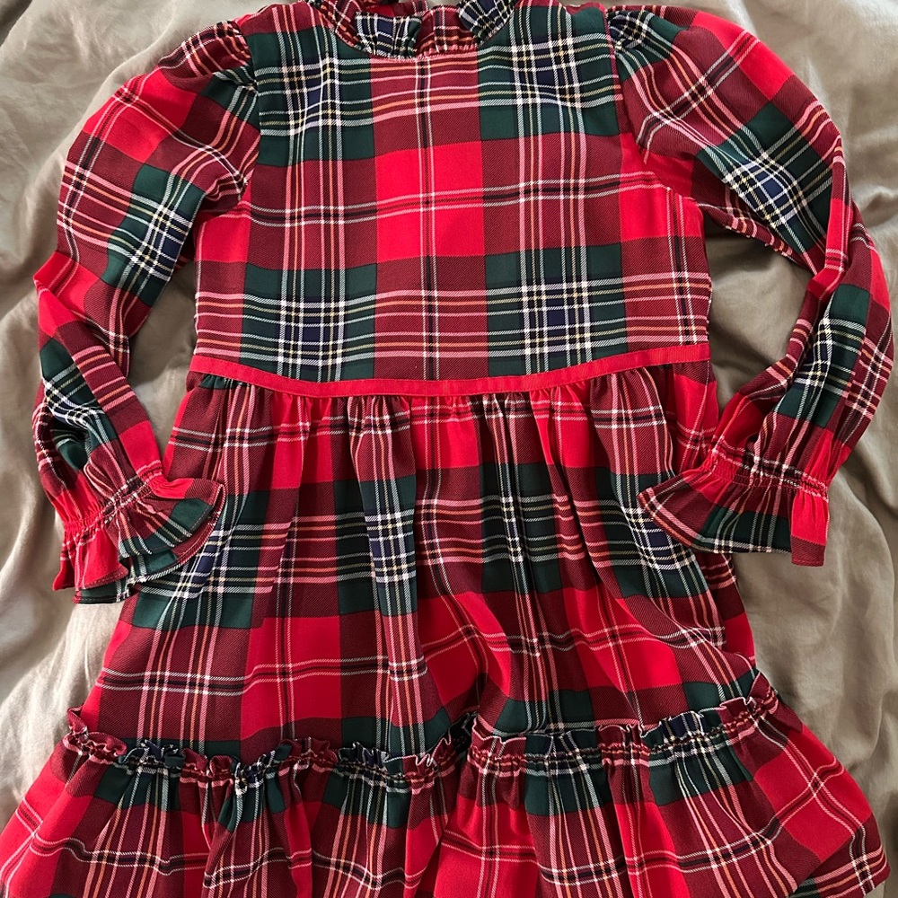 Janie and Jack Red Plaid Kids Formal Dress